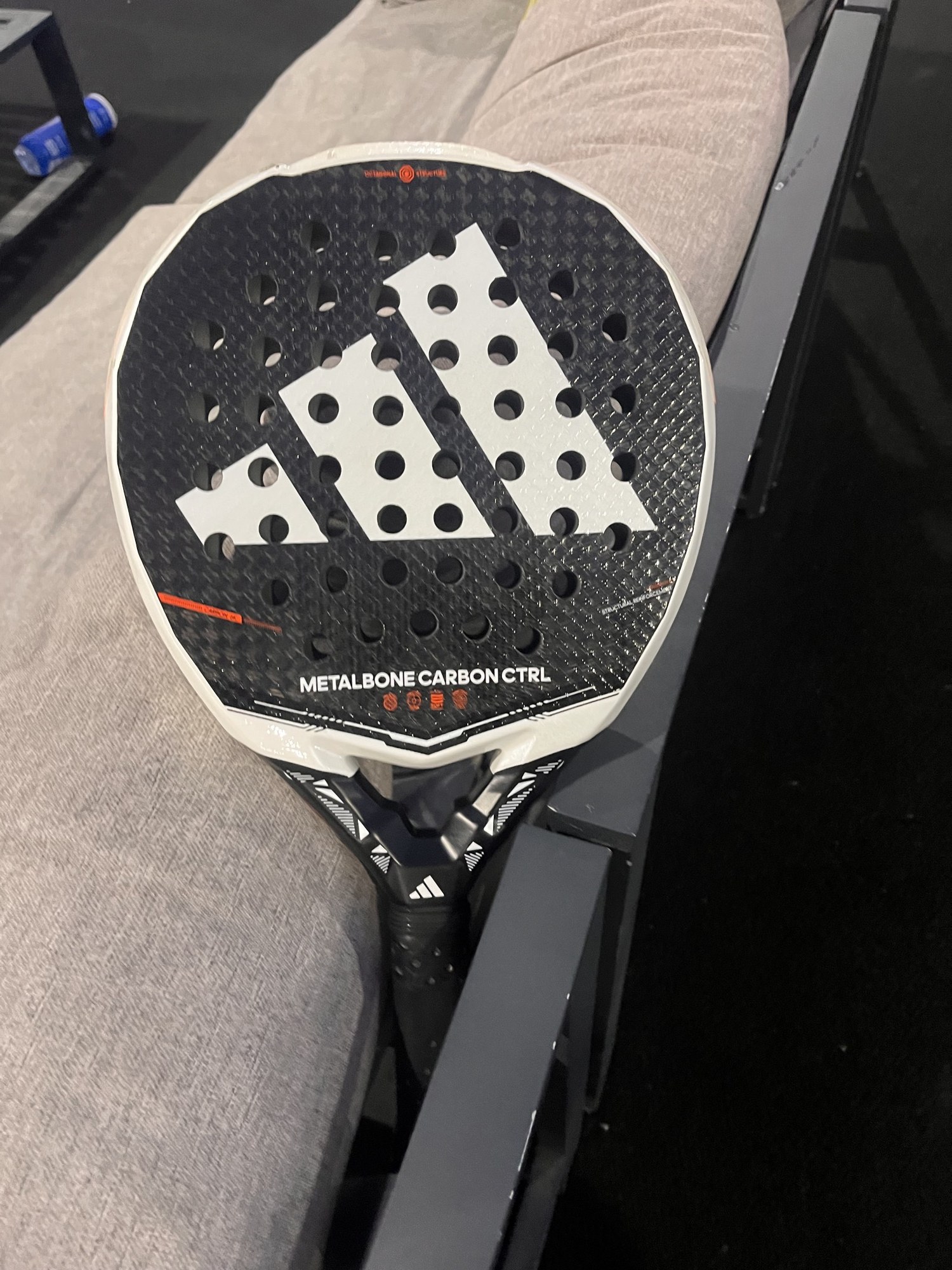 Close-up of the Adidas Metalbone Carbon CTRL face