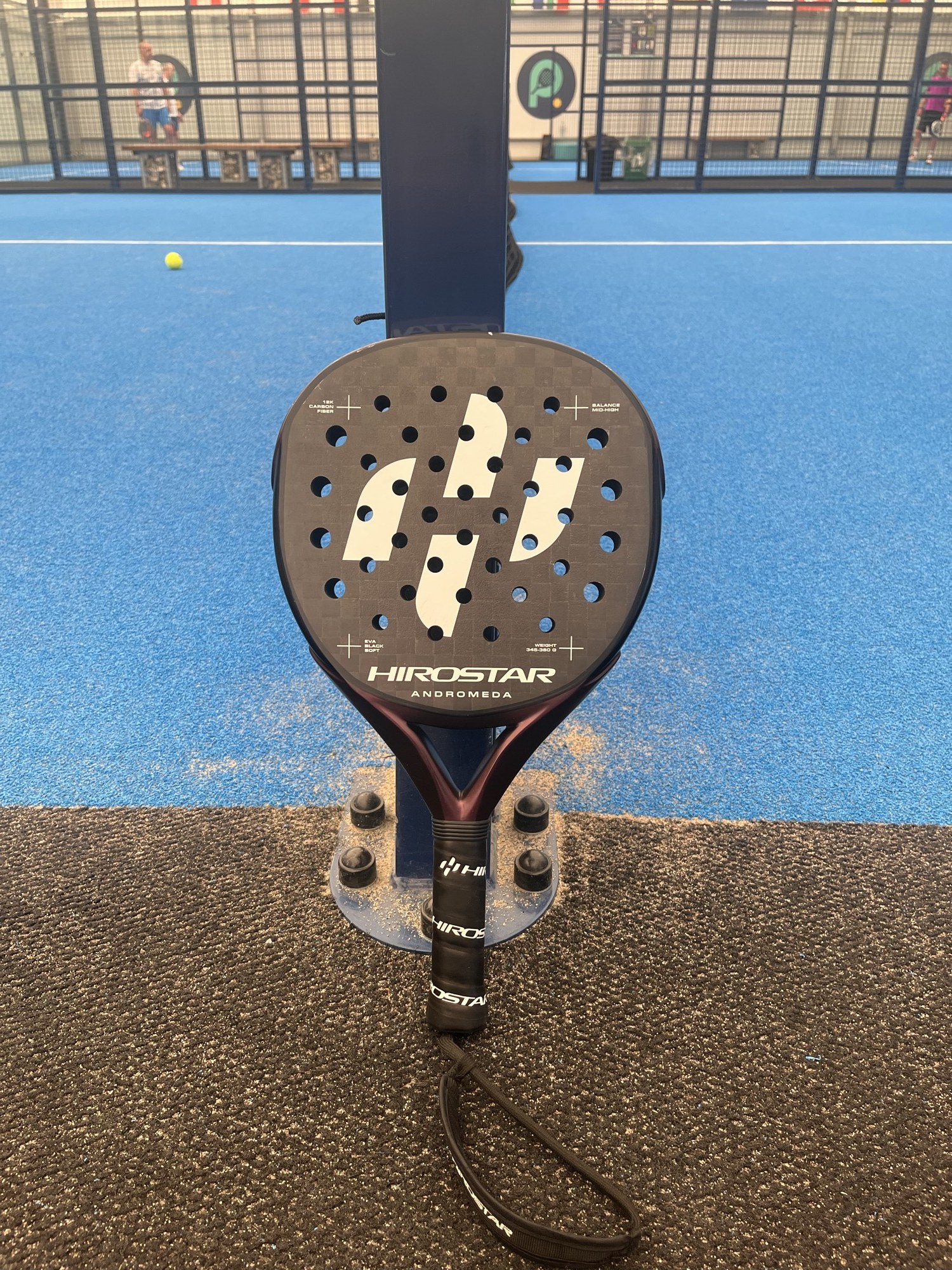 Hirostar Andromeda racket face, 18k carbon, mid-high balance