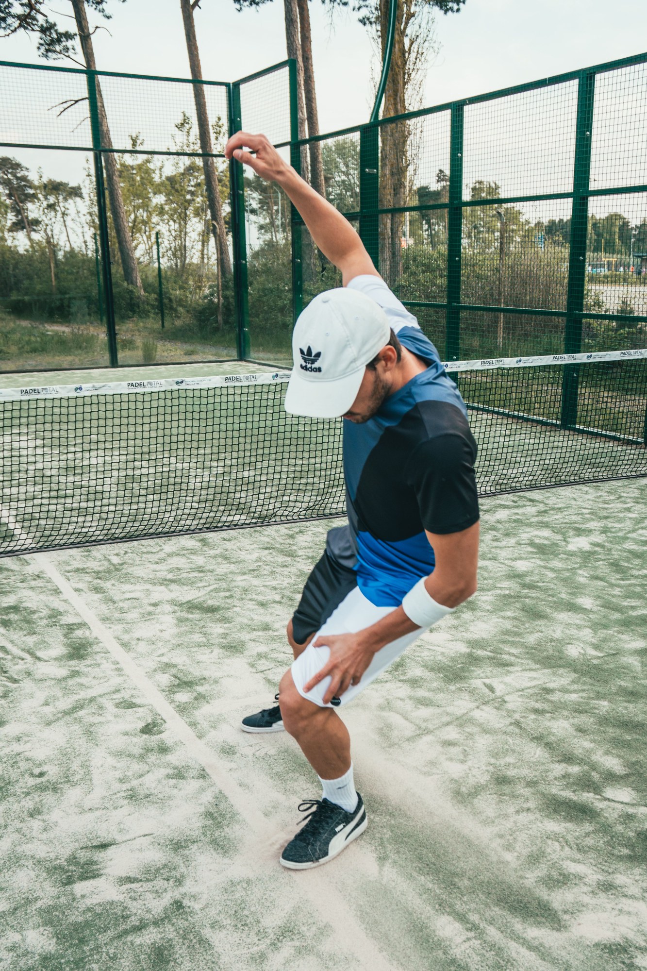 A player on a padel court
