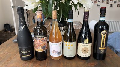 The evening's wine selection