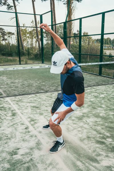 A player on a padel court